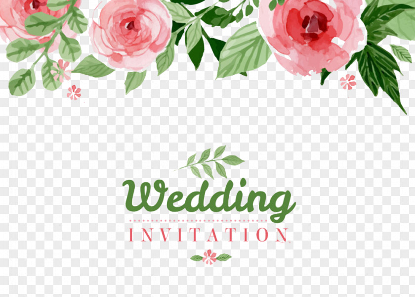 Wedding Flowers Hand-painted Background Invitation Paper Flower Clip Art PNG