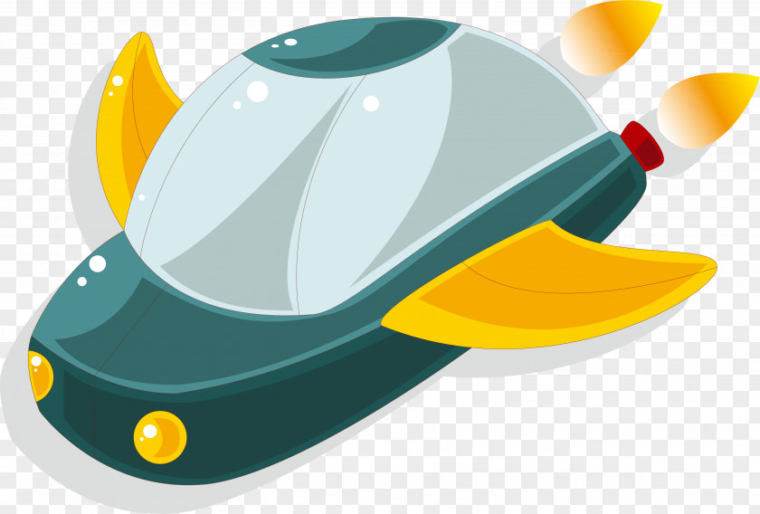 Creative Cartoon Spaceship Spacecraft Spaceflight PNG
