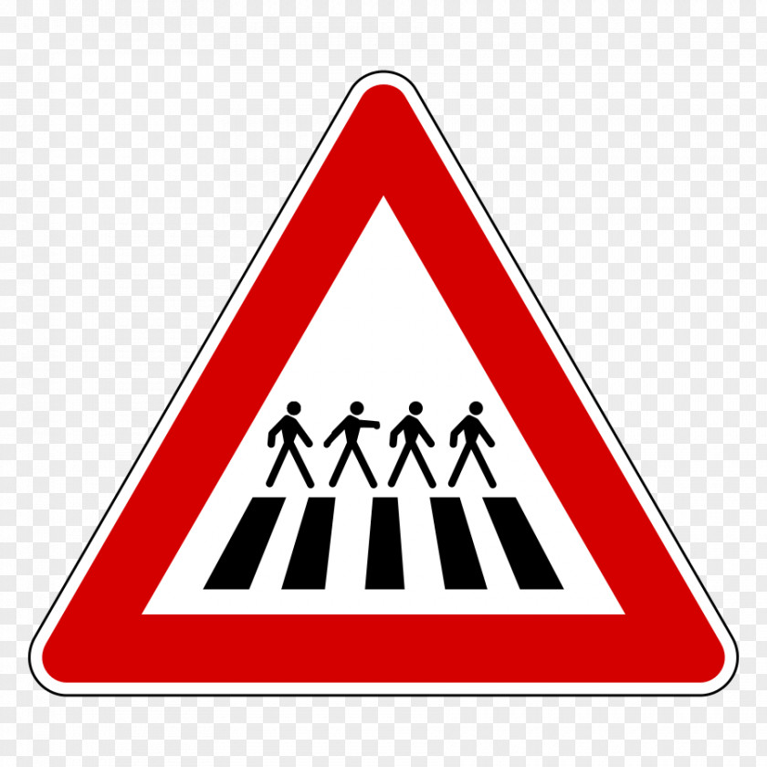Road Traffic Sign Pedestrian Warning PNG