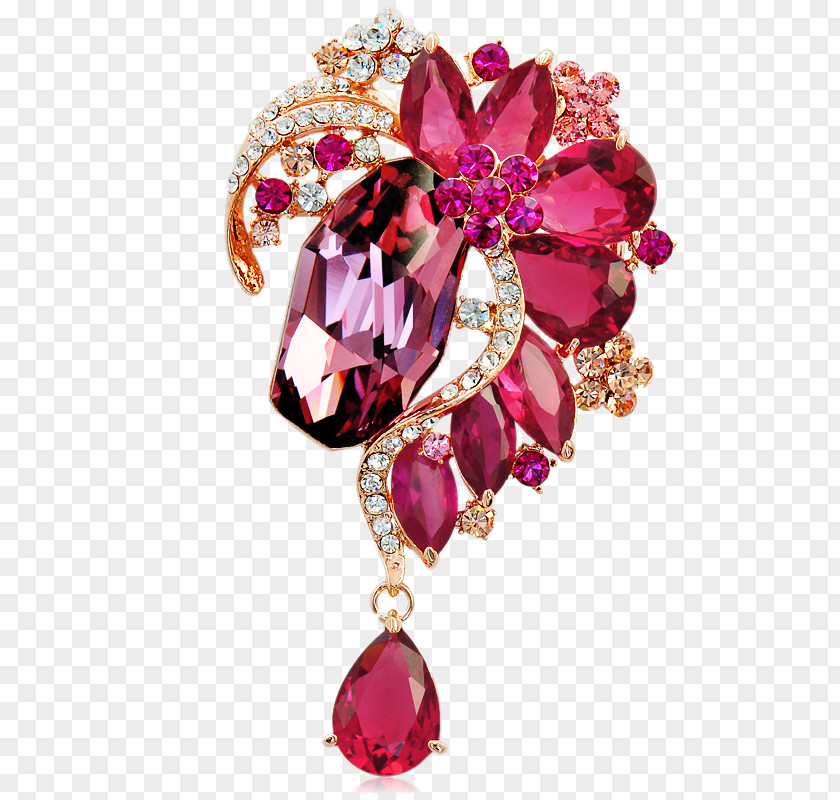 South Korean Female Crystal Brooch Accessories In Europe And America Designer Suit PNG
