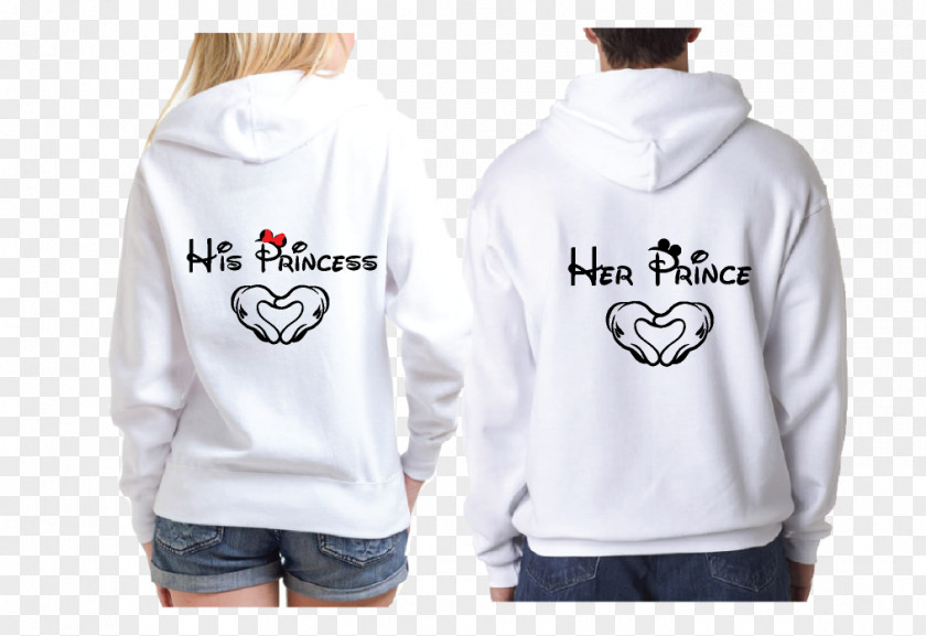 Heart-shaped Bride And Groom Wedding Shoots Hoodie T-shirt Mickey Mouse Minnie Princess PNG