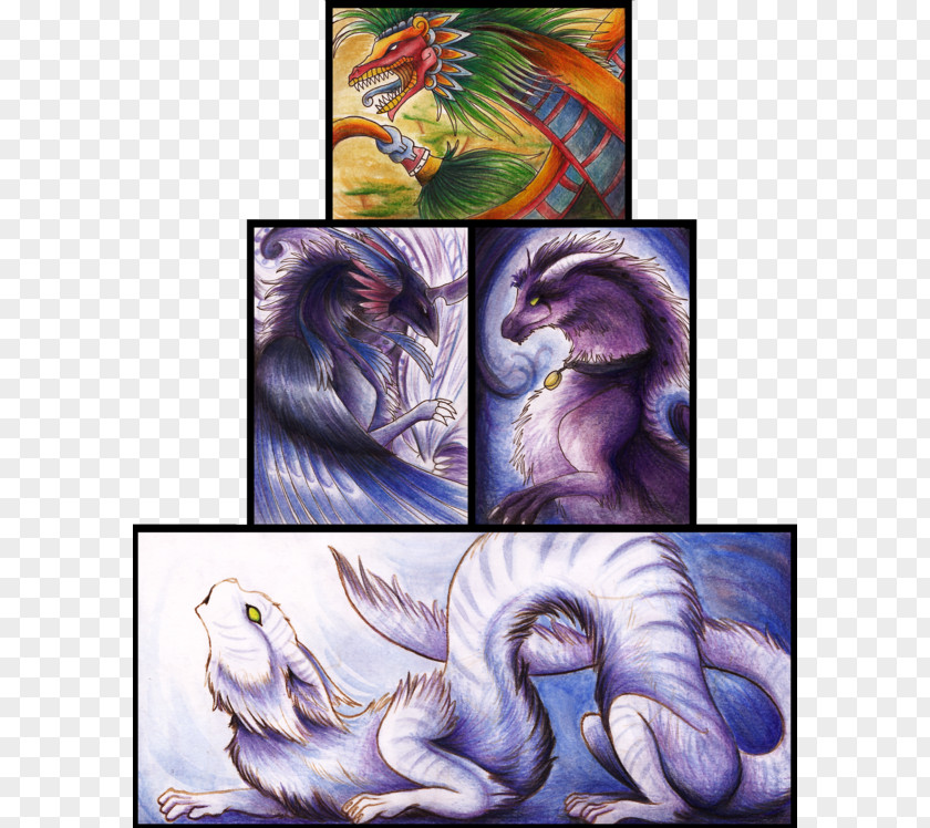 Painting Fauna Mythology Feather PNG