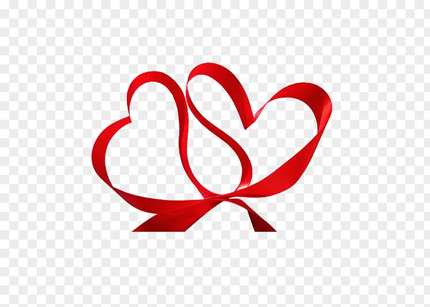 Red Ribbon Wedding Invitation Heart Clip Art PNG