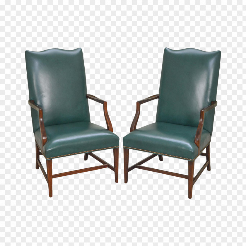 Club Chair Leather Antique Furniture Mahogany PNG