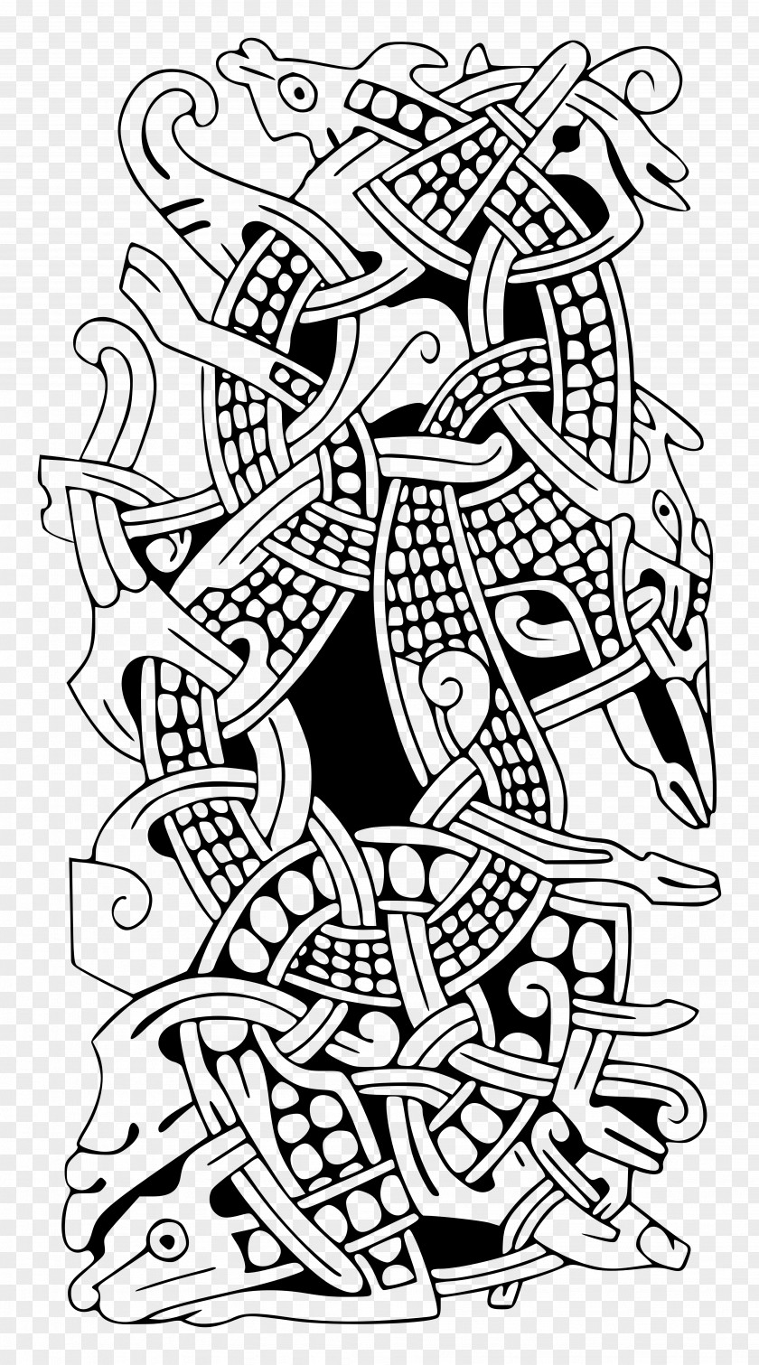 Nordico Mammen Style Viking Art Norsemen PNG