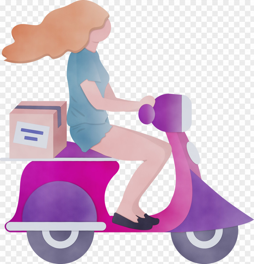 Scooter Kick Pink Vehicle Riding Toy PNG