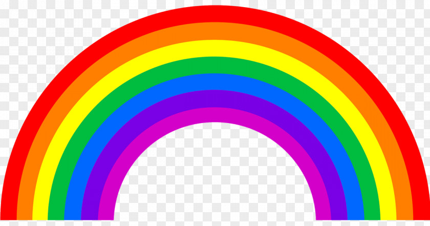 Seven Color Rainbow Clip Art PNG