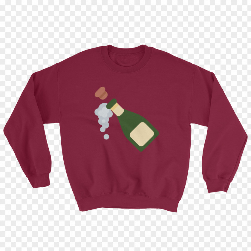 Wine Bottle Mockup T-shirt Crew Neck Sweater Top Neckline PNG