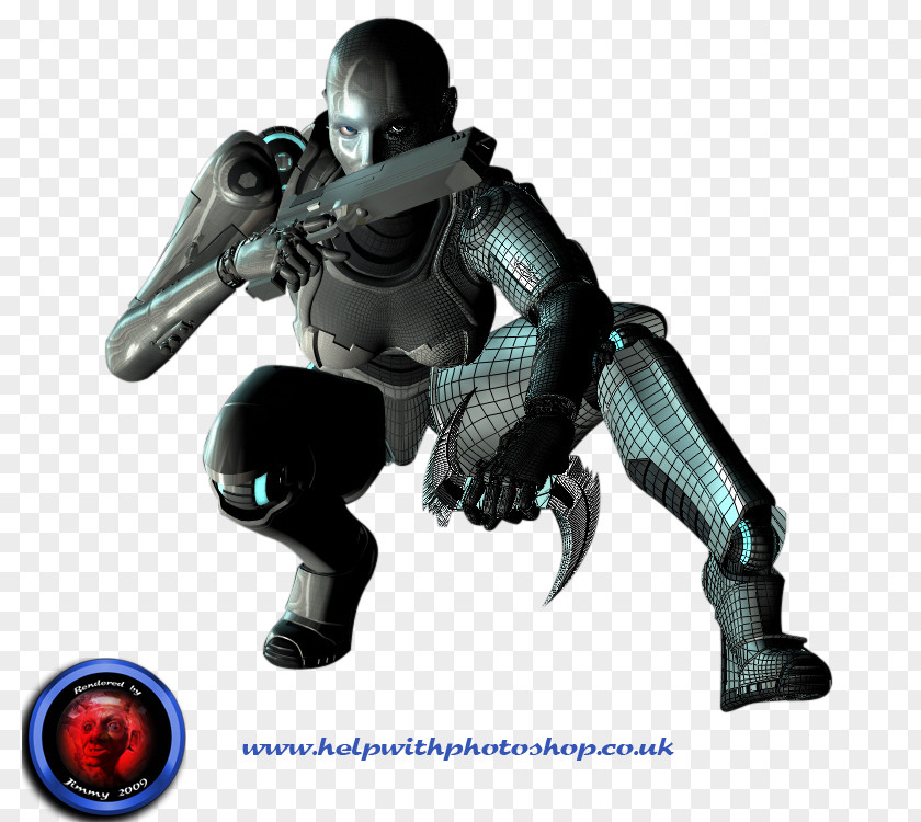 Cyborg Robot Nord Guestbook Figurine PNG