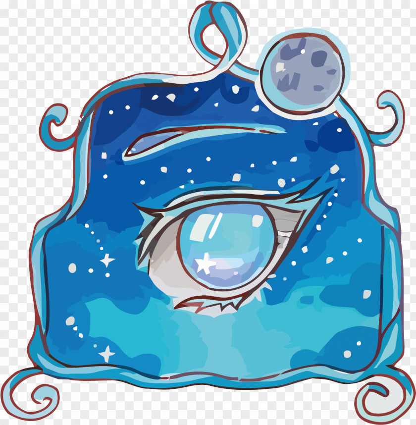 Moonlight Swim Cartoon Luna Clip Art Vector Graphics Drawing Illustration PNG