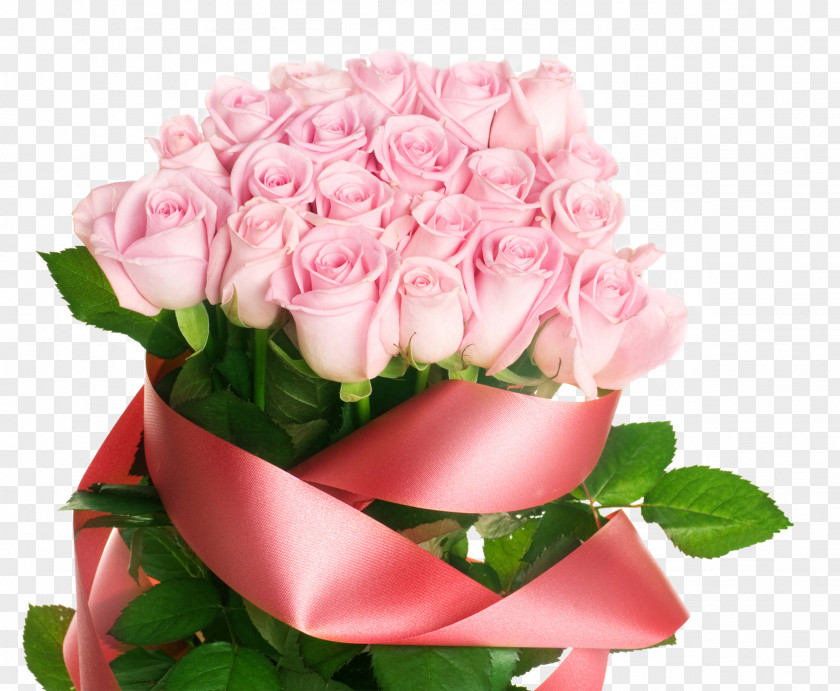 Pink Rose Flower Bouquet Garden Roses White PNG