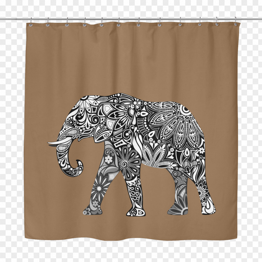 Shower Curtain Drawing Indian Elephant Visual Arts Image Elephants PNG