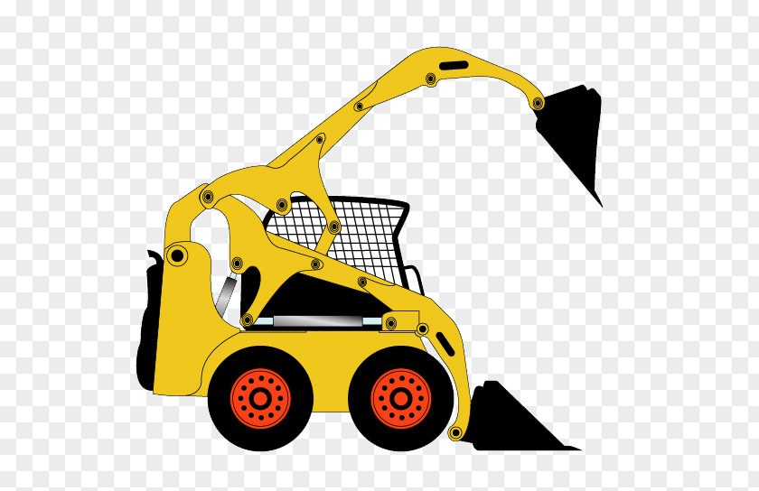 Cartoon Excavator Bulldozer PNG
