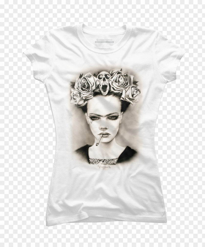 FRIDA Printed T-shirt Hoodie Top PNG