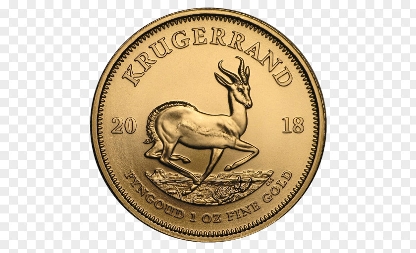 Gold Krugerrand Coin Bullion PNG