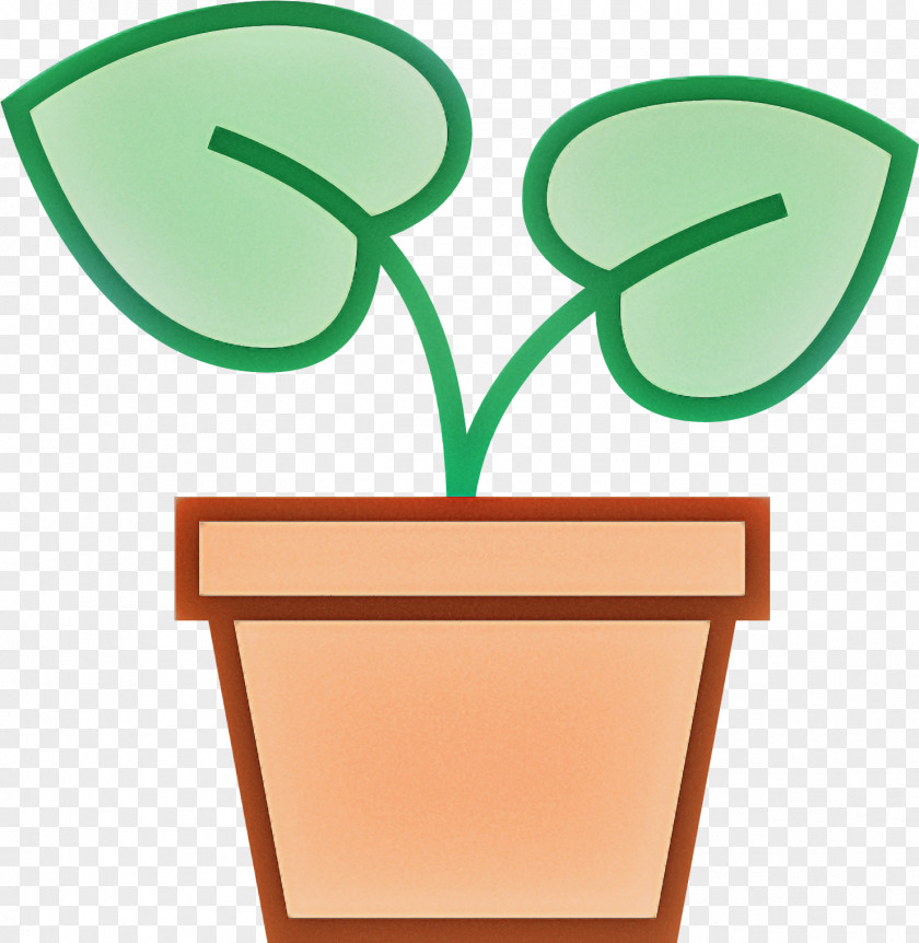 Green Flowerpot Plant Symbol PNG