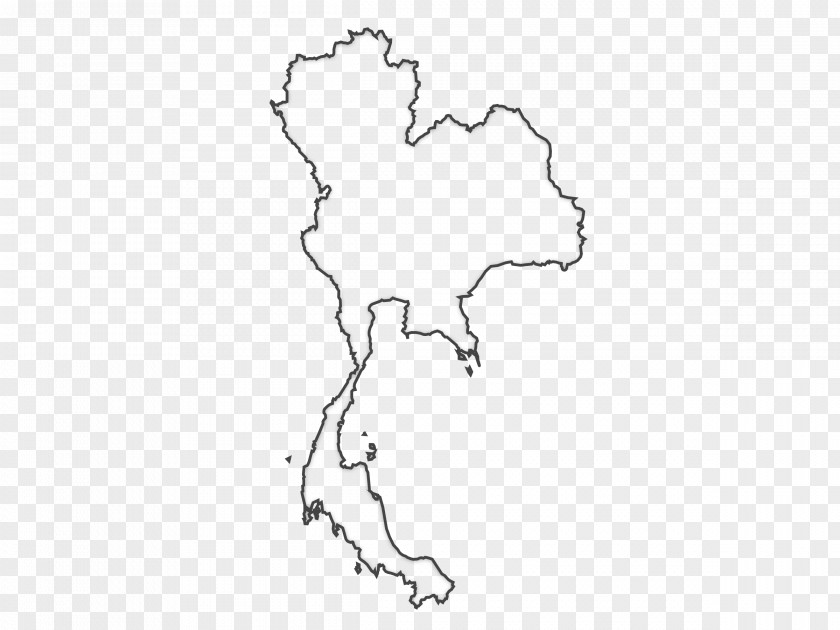 Map Of Thailand Drawing Blank Clip Art PNG