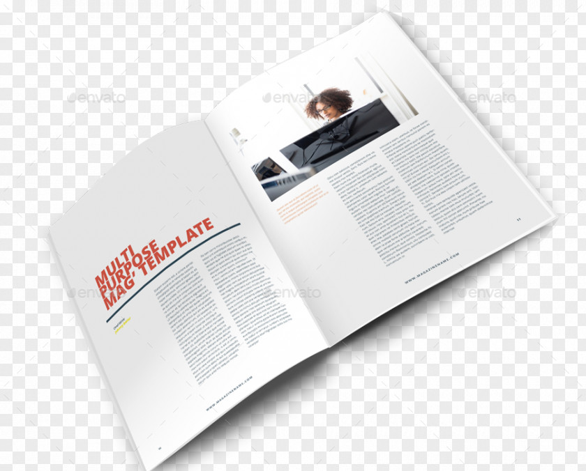 Minimalist Menu Page Layout Magazine PNG