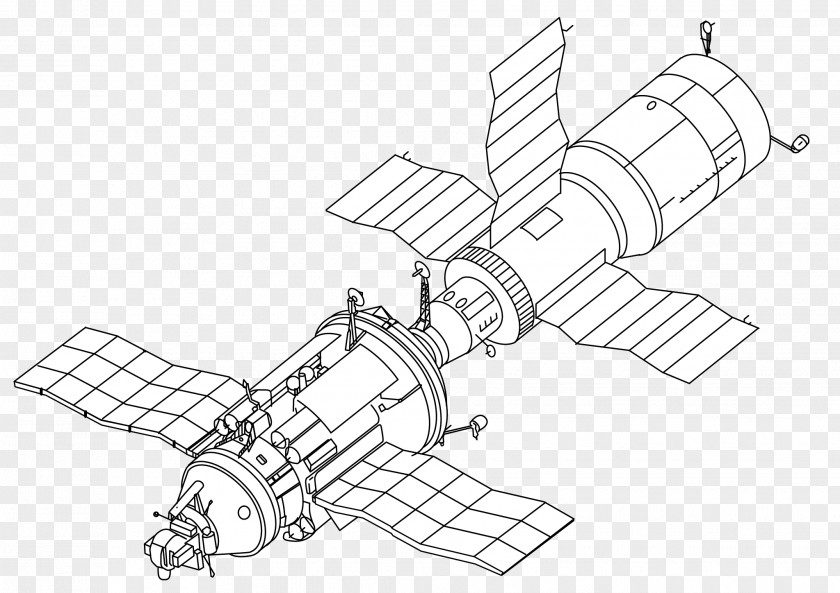 Space Craft Kosmos 1686 TKS Salyut Programme Station PNG