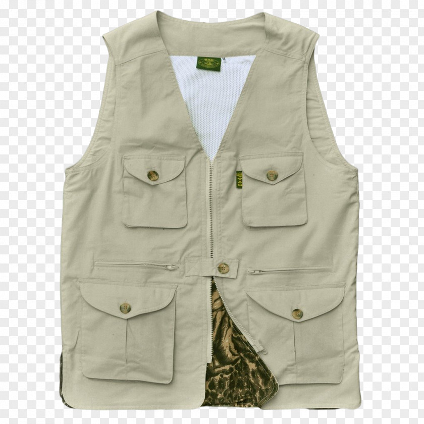 Cargo Vest Tag Safari Clothing Gilets Jacket PNG