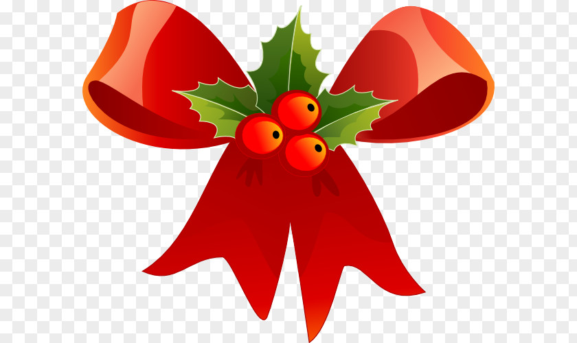 Christmas Cliparts Holly Ornament Ribbon Clip Art PNG