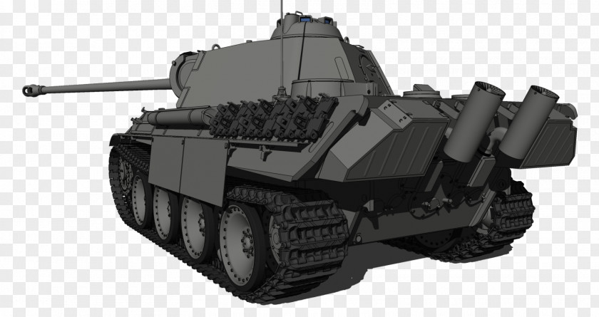 Dimensional Vector Panther Tank Vehicle Maybach HL230 PNG