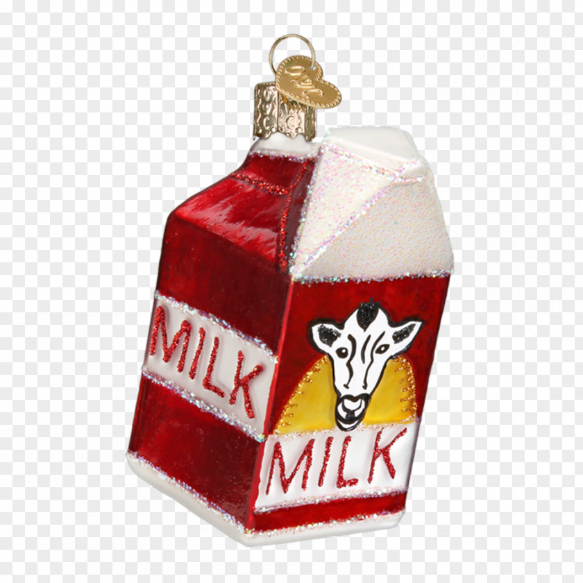 Hand-painted Milk Christmas Ornament Photo On A Carton Glass PNG