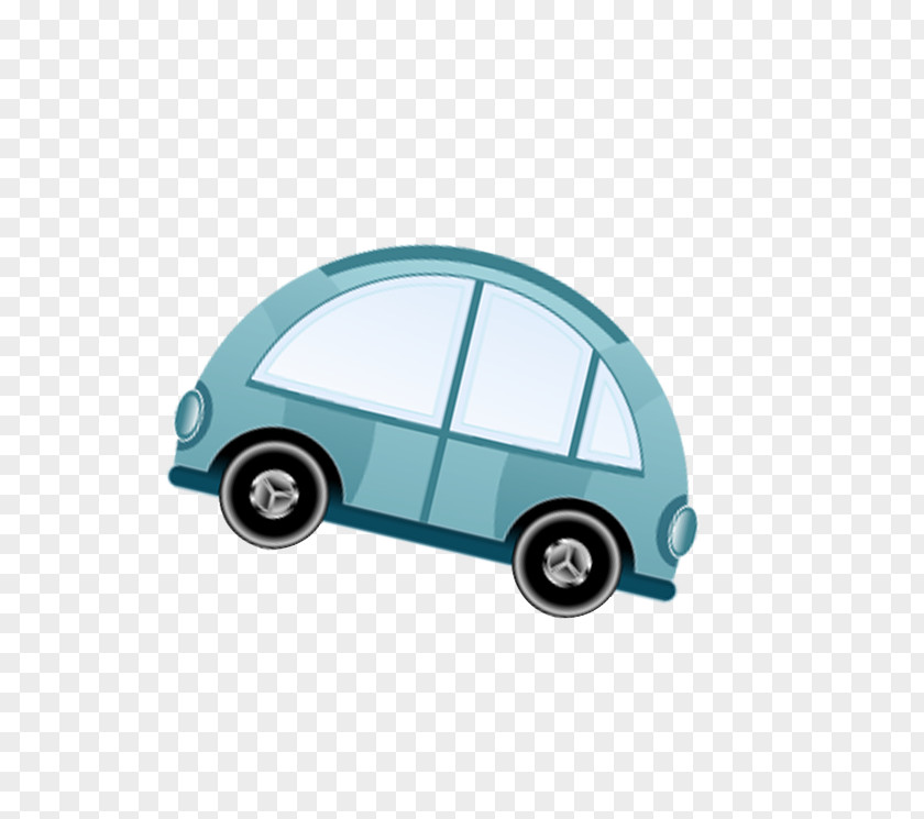 Lovely Hand-painted Cartoon Car PNG