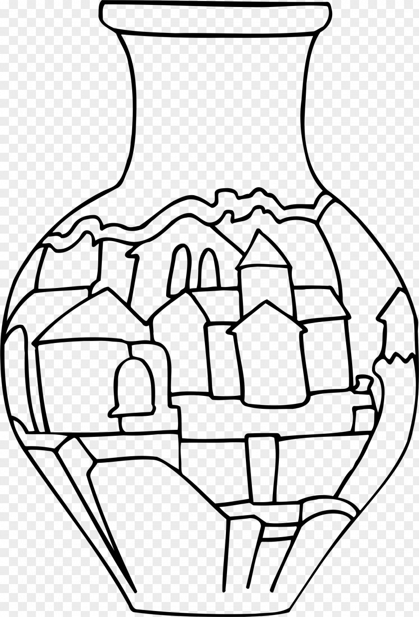 Vase Line Art Drawing PNG