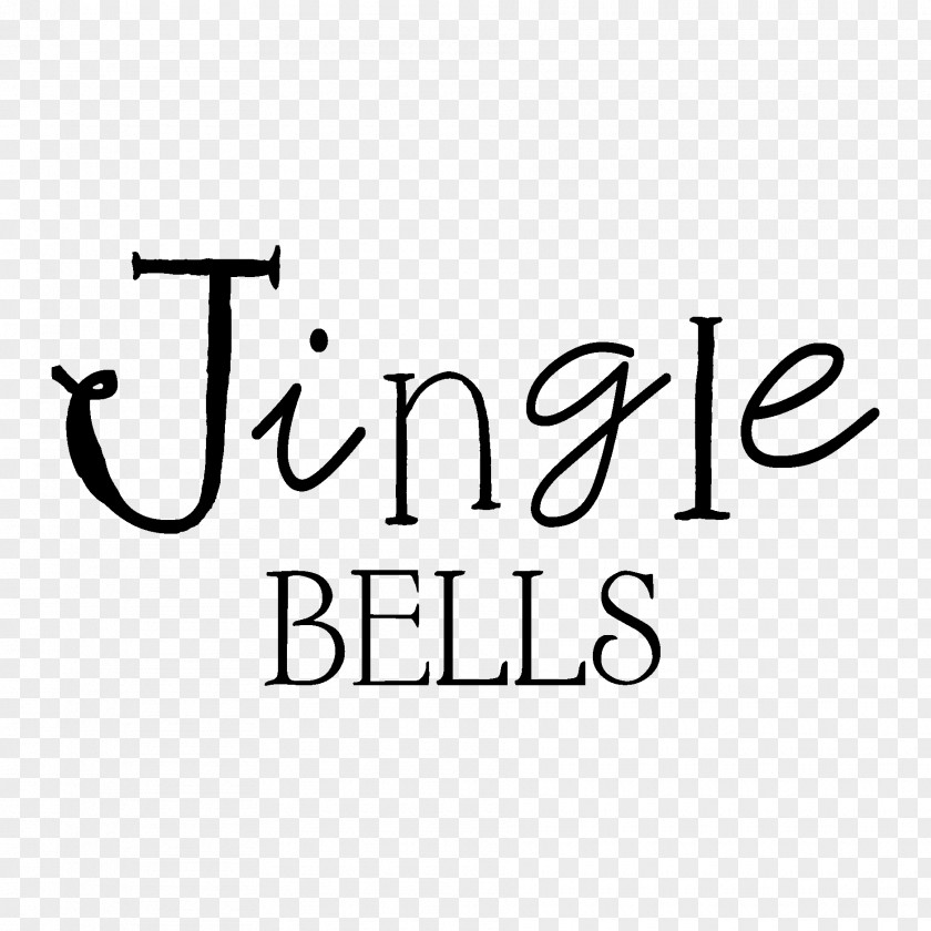 Christmas Logo Text Decal Whimsical Jingle Bells PNG