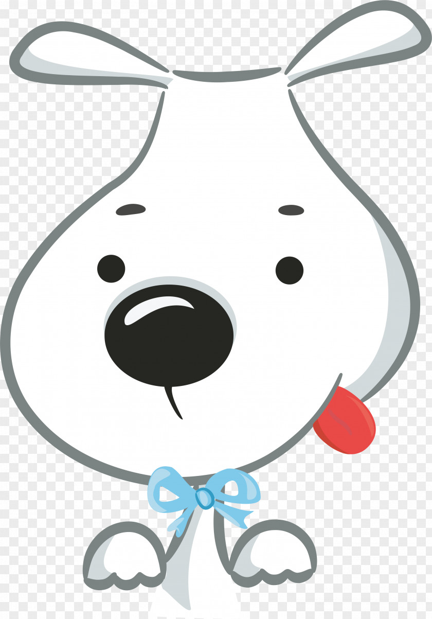 Hand Painted White Puppy Tongue Love Dia Dos Namorados PNG