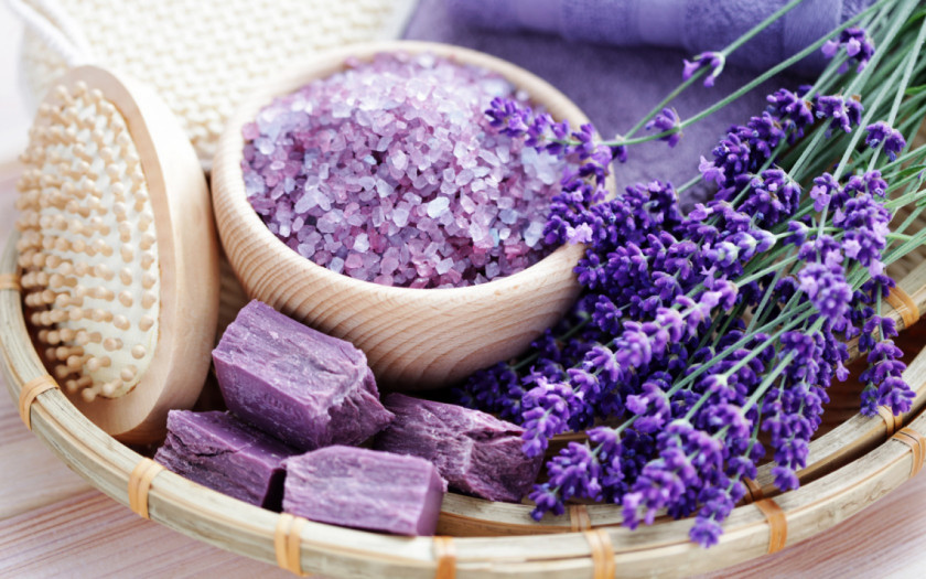 Lavender Spa Exfoliation Pedicure Bath Salts PNG