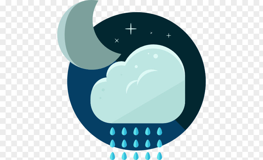 Moon And Rain Clouds Cloud Icon PNG