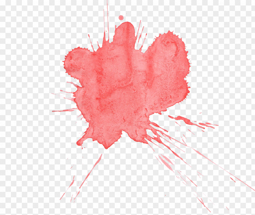 Watercolor Painting Red PNG