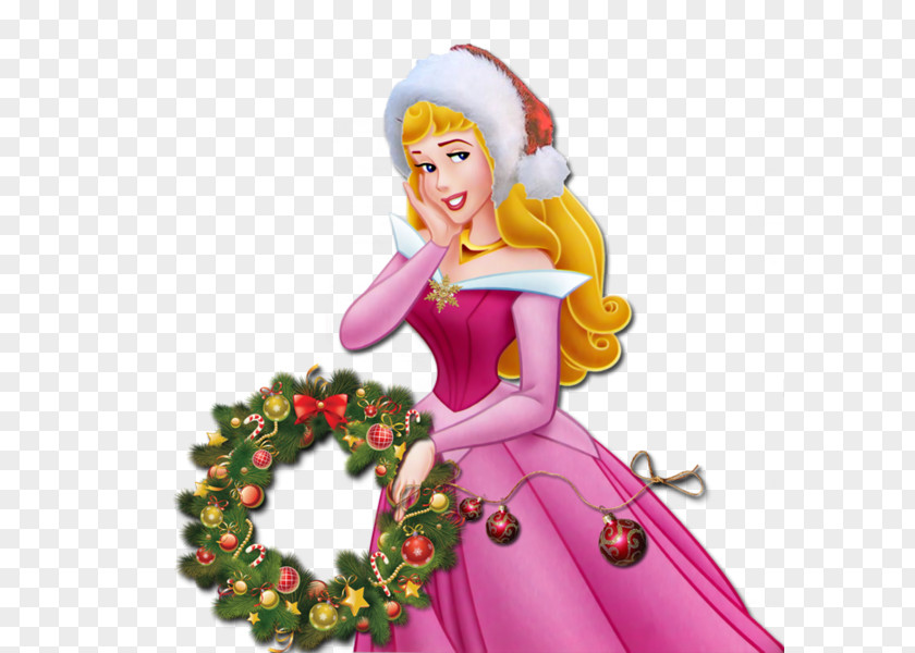 Christmas Princess 2017 Aurora Jasmine Belle Merida Disney PNG