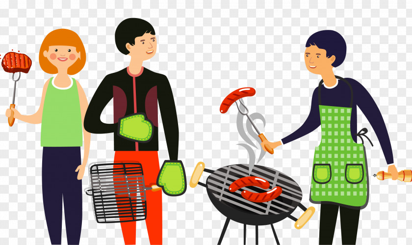 Friends Outdoor Gatherings Barbecue Chicken Buffet Steak PNG