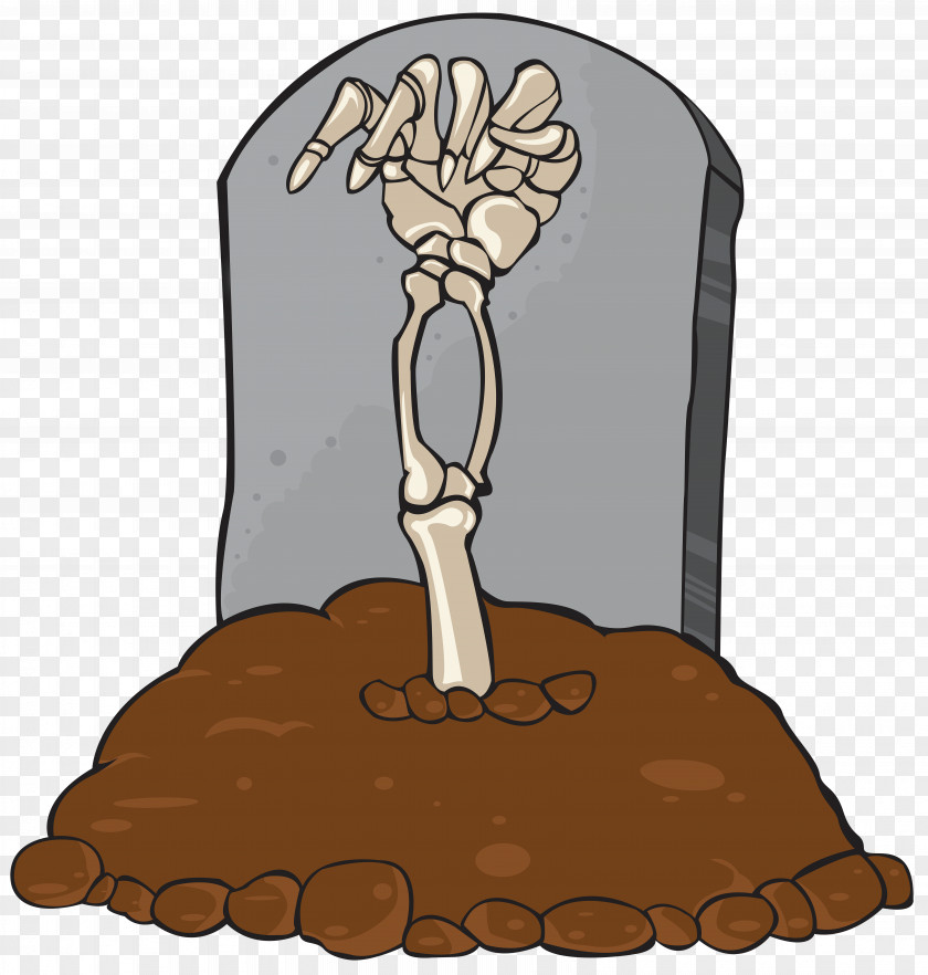 Gravestone Tomb And Skeleton Hand Clip Art Image Headstone PNG