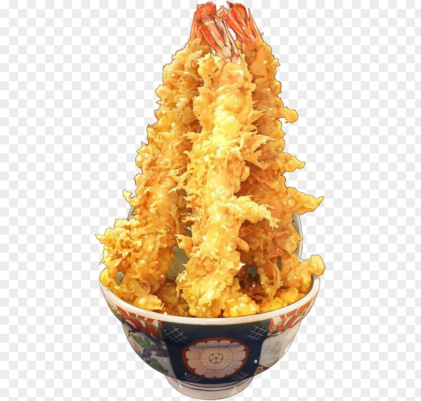 Shrimp Tendon Tenya Tempura Food PNG