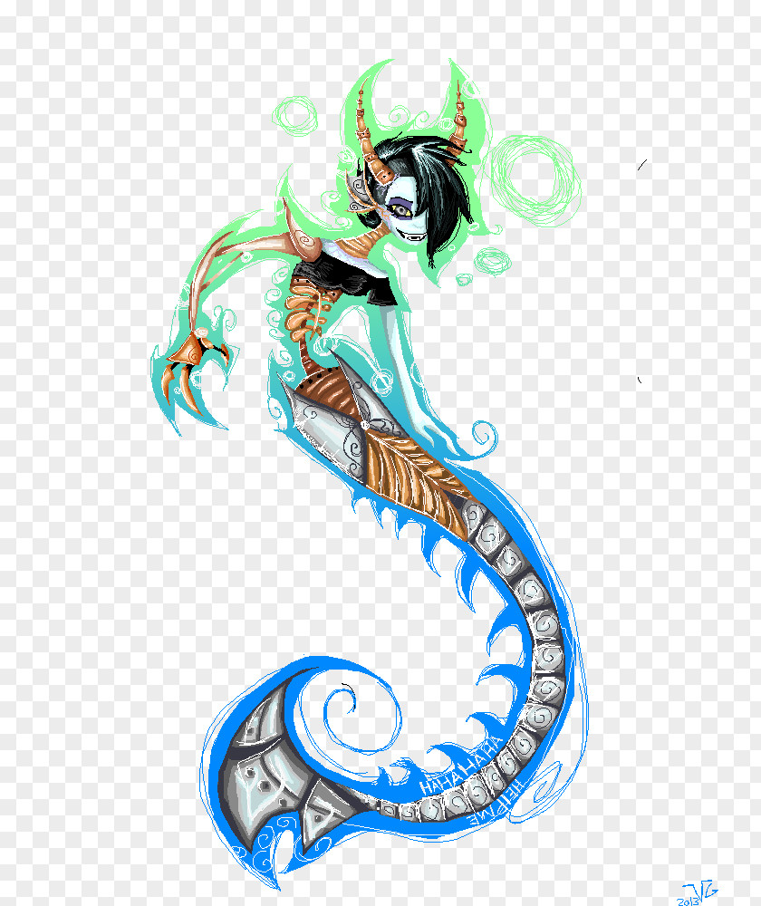 Steampunk Mermaid Seahorse Illustration Cartoon Legendary Creature PNG