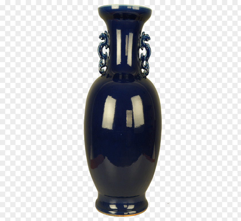 Blue Bottle Vase Cobalt Ceramic Urn PNG