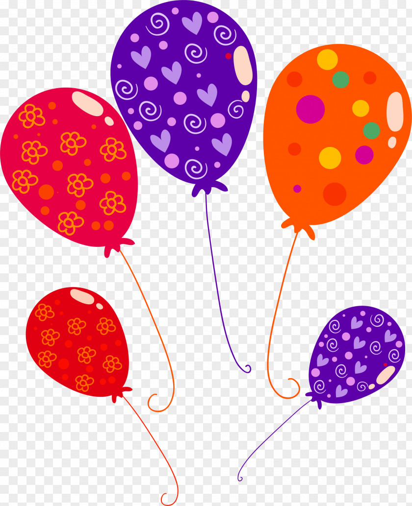 Cartoon Balloon Decoration Pattern Happy Birthday To You Quotation Greeting Card Anniversary PNG