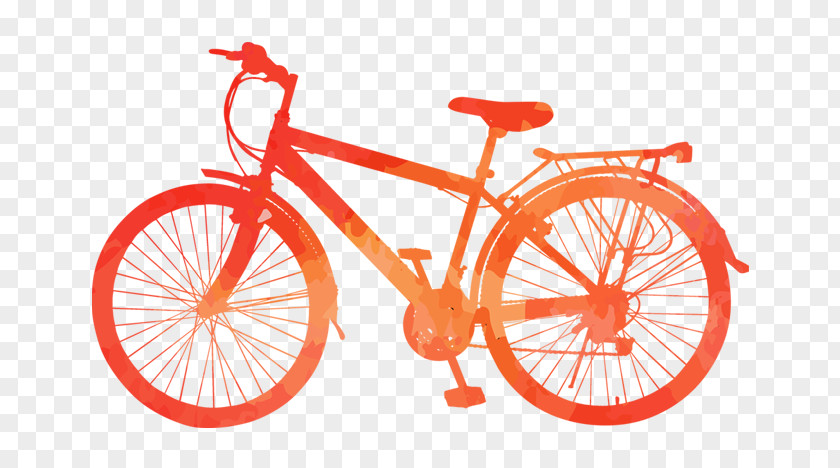 Orange Bike Silhouette Piaggio Electric Vehicle Bicycle Frame PNG