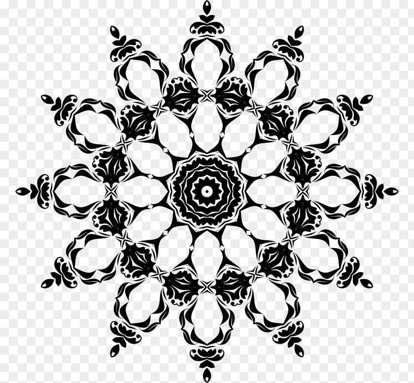 Shape Black And White Floral Design Visual Arts Clip Art PNG