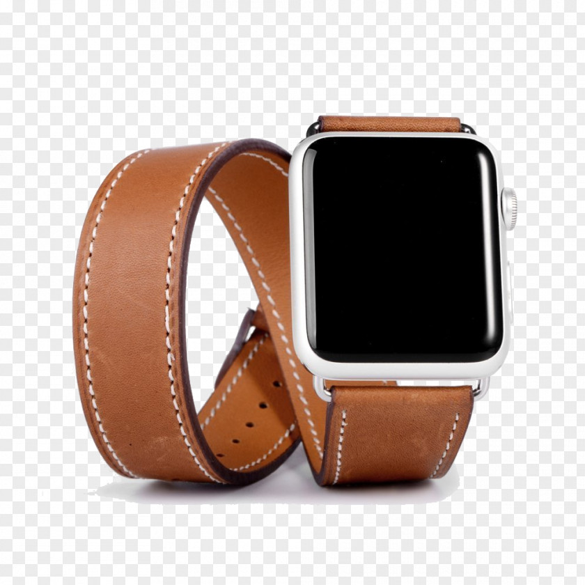 Watch Apple Series 3 Strap Leather PNG