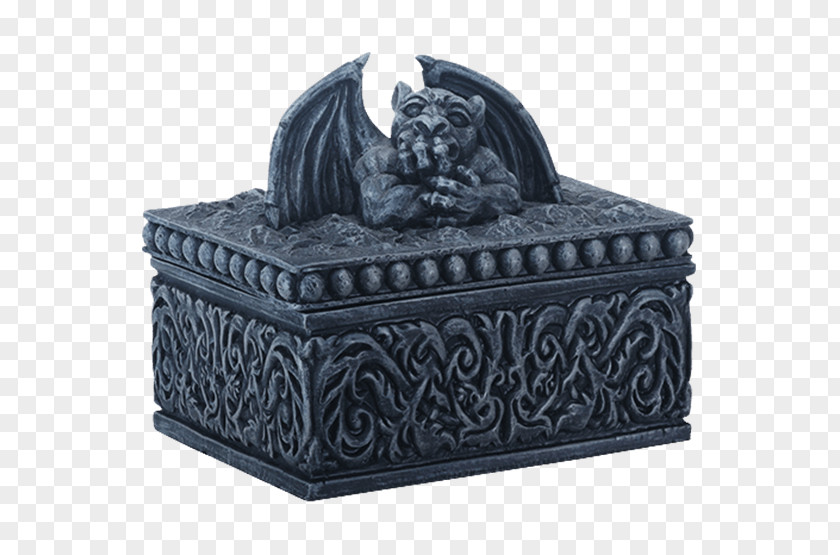 Christmas Gift Box Element 3 Gargoyle Gothic Architecture Stone Carving Pediment PNG