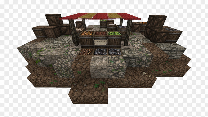 Farmhouse Minecraft Middle Ages Market Stall Marketplace Square PNG