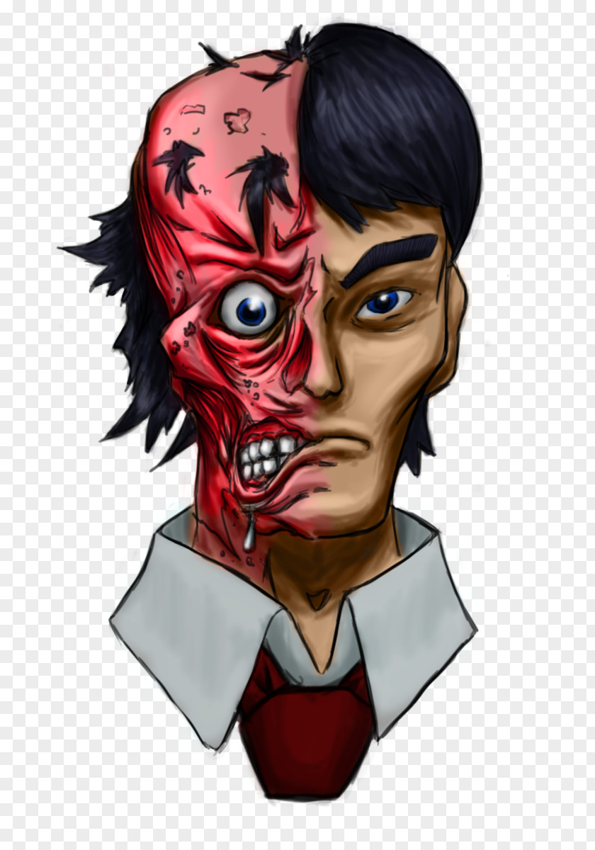 Harvey Dent Two-Face Nose Supervillain Legendary Creature PNG