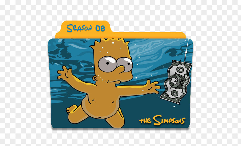 The Simpsons Season 08 Toy Material Yellow Font PNG