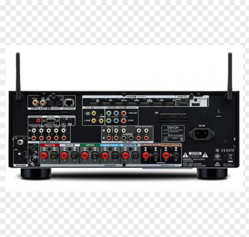 AV Receiver Denon AVR-X3100W AVR X2400H Audio PNG