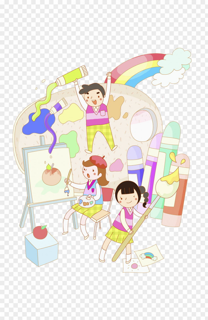 Family Art Exhibition Illustration PNG